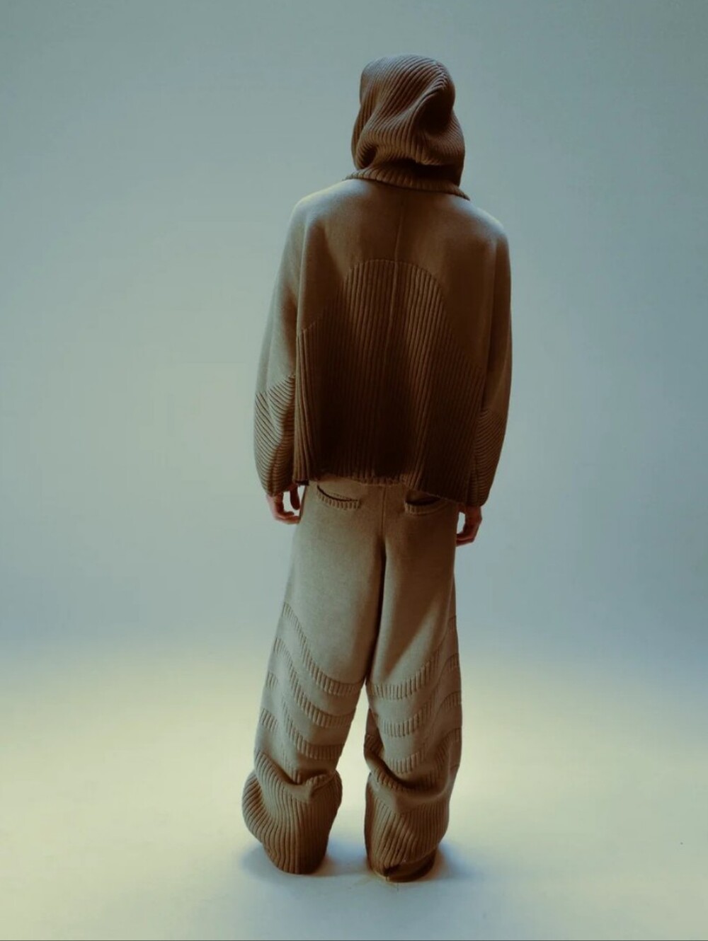 Huni Design Knit Hoodie Oversized Distressed